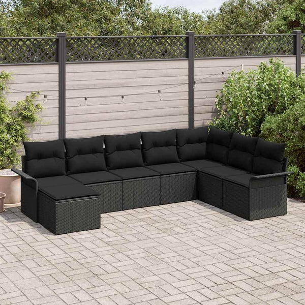 Tuin Sofa Set Met Kussen 8 Pcs Poly Riet