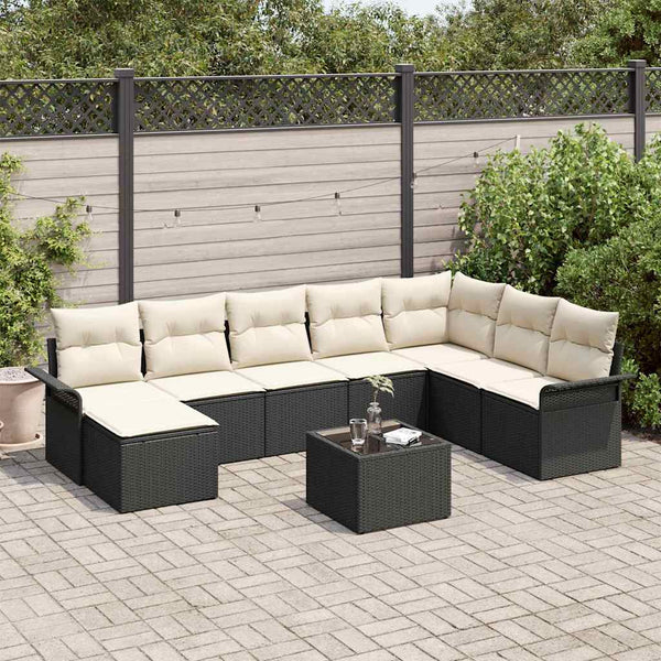 Tuin Sofa Set Met Kussen 8 Pcs Poly Riet