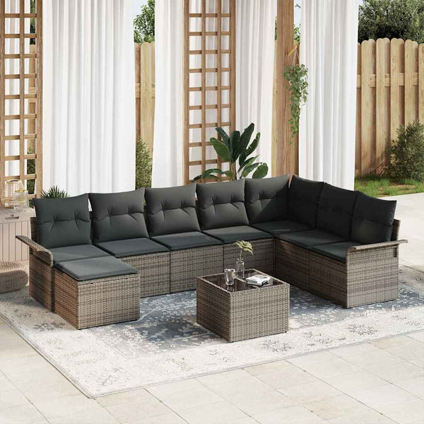 Tuin Sofa Set Met Kussen 8 Pcs Poly Riet