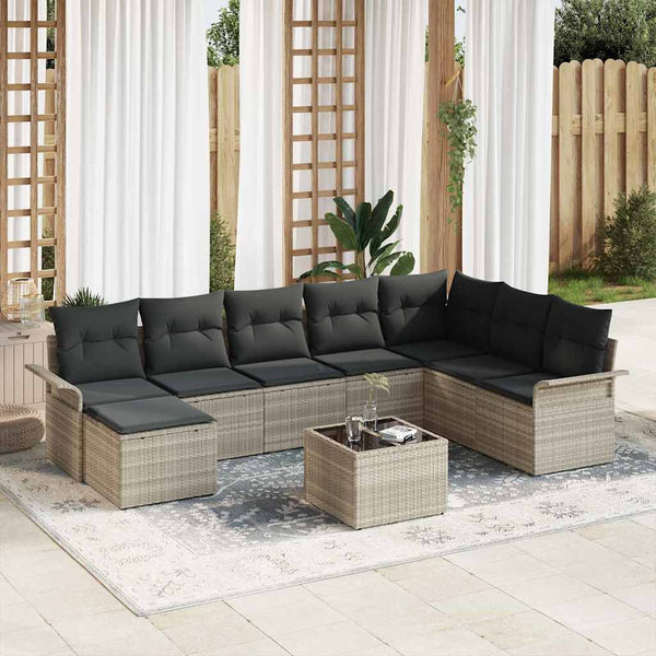 Tuin Sofa Set Met Kussen 8 Pcs Poly Riet