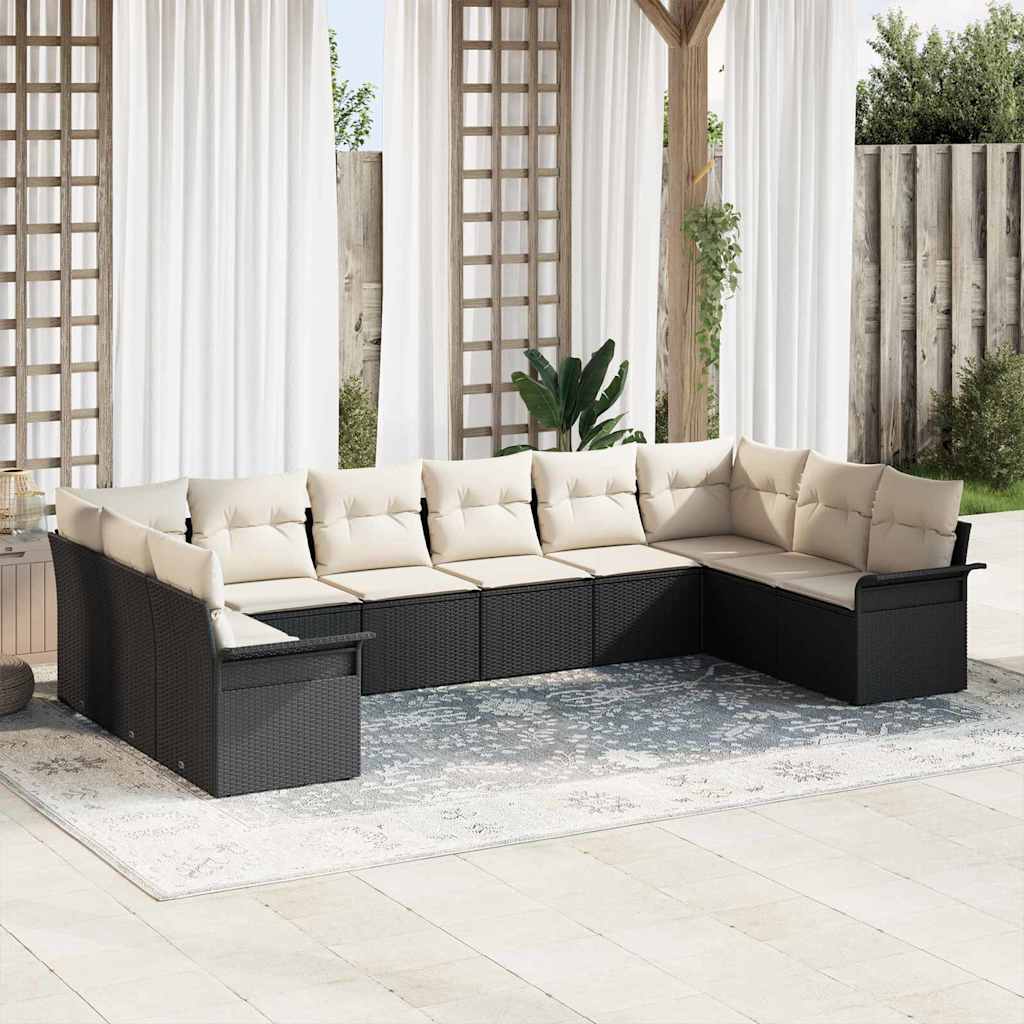 Tuin Sofa Set Met Kussen 10 Pcs Poly Riet