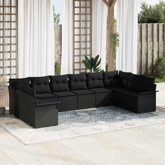 Tuin Sofa Set Met Kussen 10 Pcs Poly Riet