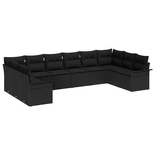 Tuin Sofa Set Met Kussen 10 Pcs Poly Riet