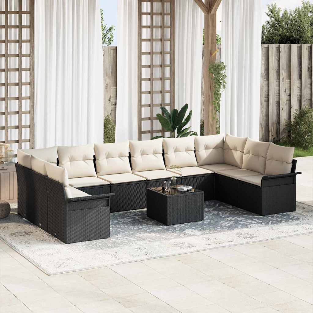 Tuin Sofa Set Met Kussen 10 Pcs Poly Riet