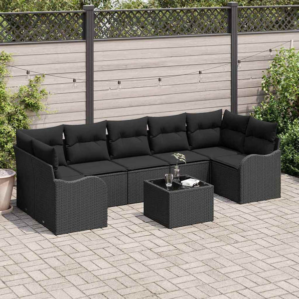 Tuin Sofa Set Met Kussen 8 Pcs 55 X 55 X 37 Cm Poly Riet