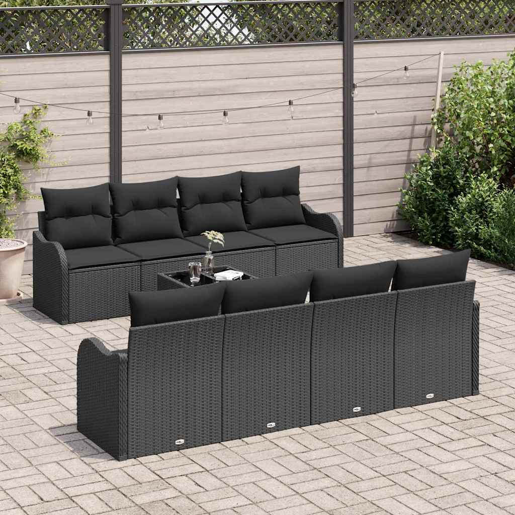 Tuin Sofa Set Met Kussen 9 Pcs 55 X 55 X 37 Cm Poly Riet