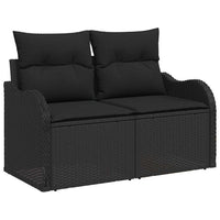 Tuin Sofa Set Met Kussen 9 Pcs 55 X 55 X 37 Cm Poly Riet