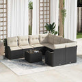 Tuin Sofa Set Met Kussen 9 Pcs 55 X 55 X 37 Cm Poly Riet