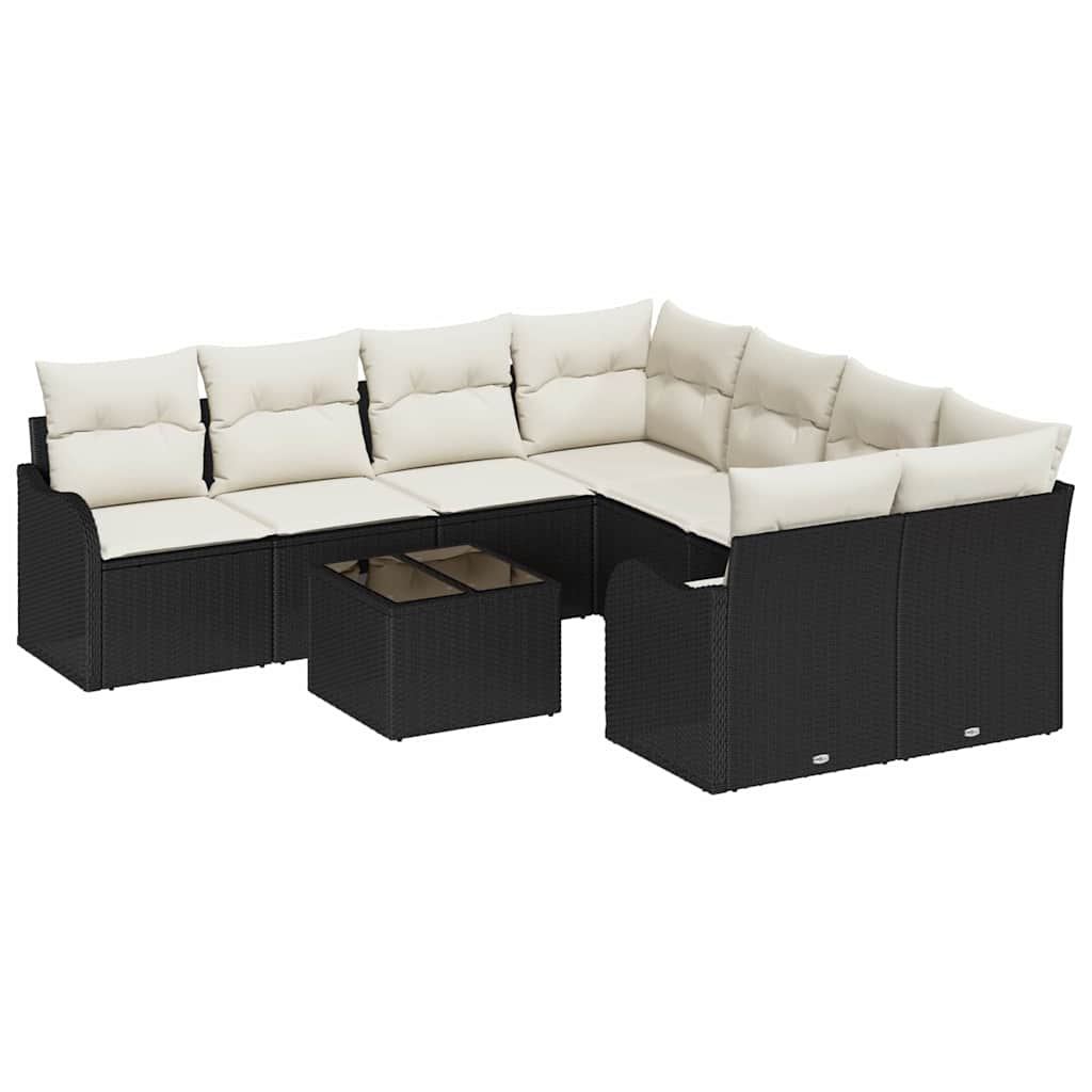 Tuin Sofa Set Met Kussen 9 Pcs 55 X 55 X 37 Cm Poly Riet