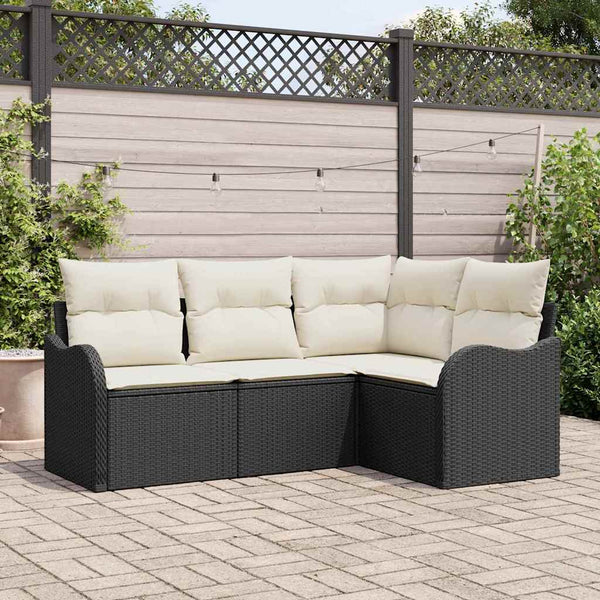 Tuin Sofa Set Met Kussen 4 Pcs Poly Riet