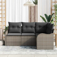 Tuin Sofa Set Met Kussen 4 Pcs Poly Riet