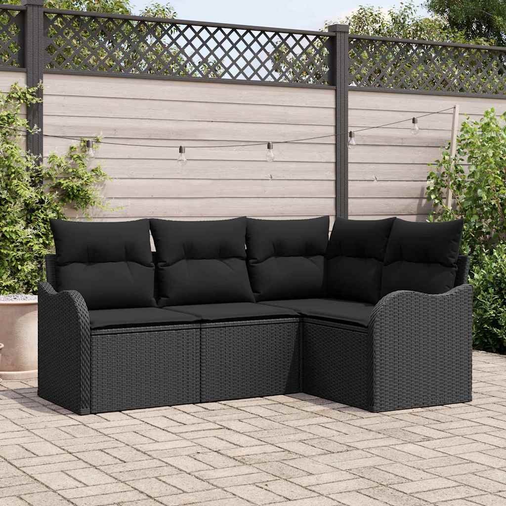 Tuin Sofa Set Met Kussen 4 Pcs Poly Riet