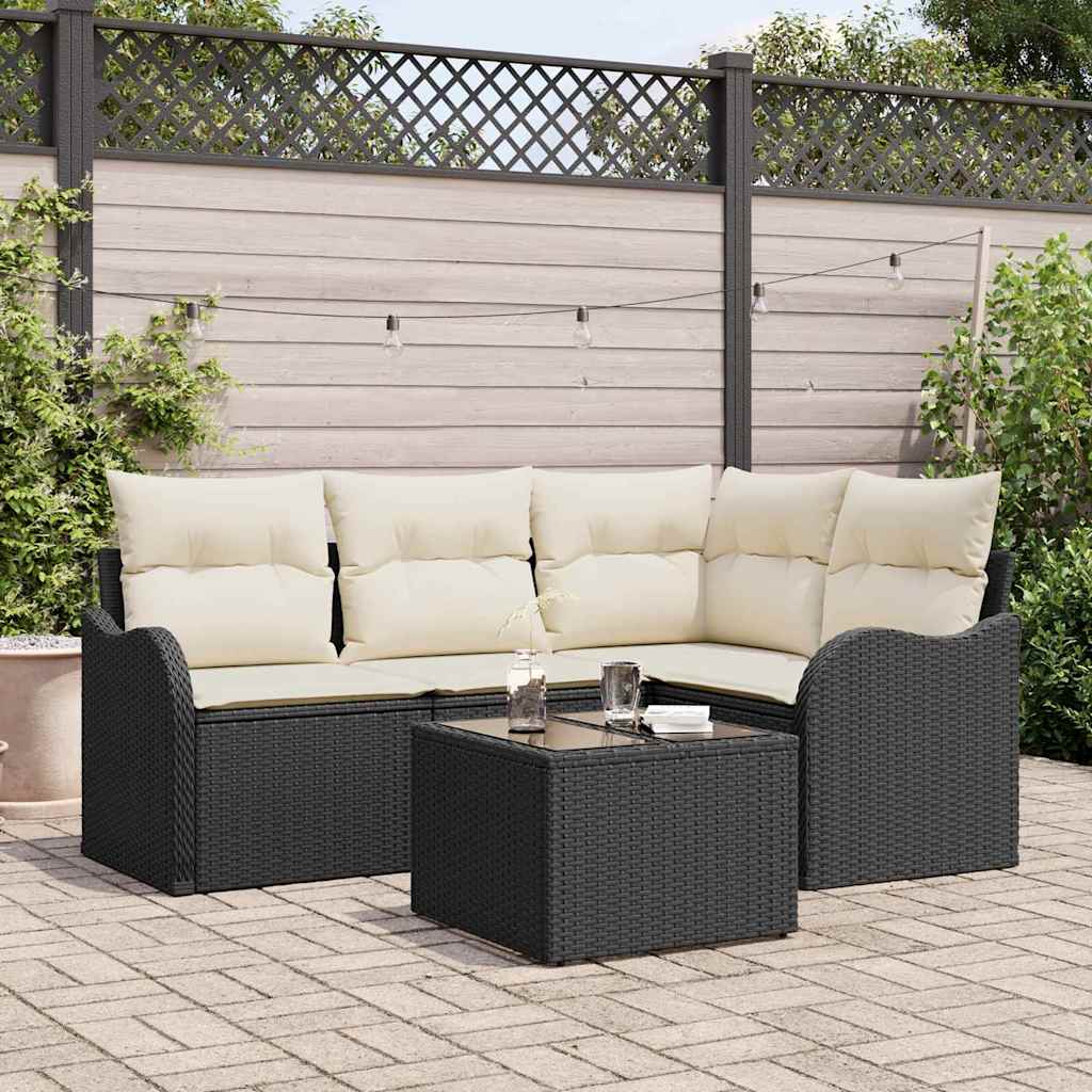 Tuin Sofa Set Met Kussen 4 Pcs Poly Riet