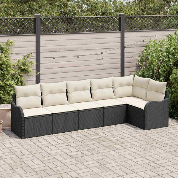 Tuin Sofa Set Met Kussen 6 Pcs Poly Riet