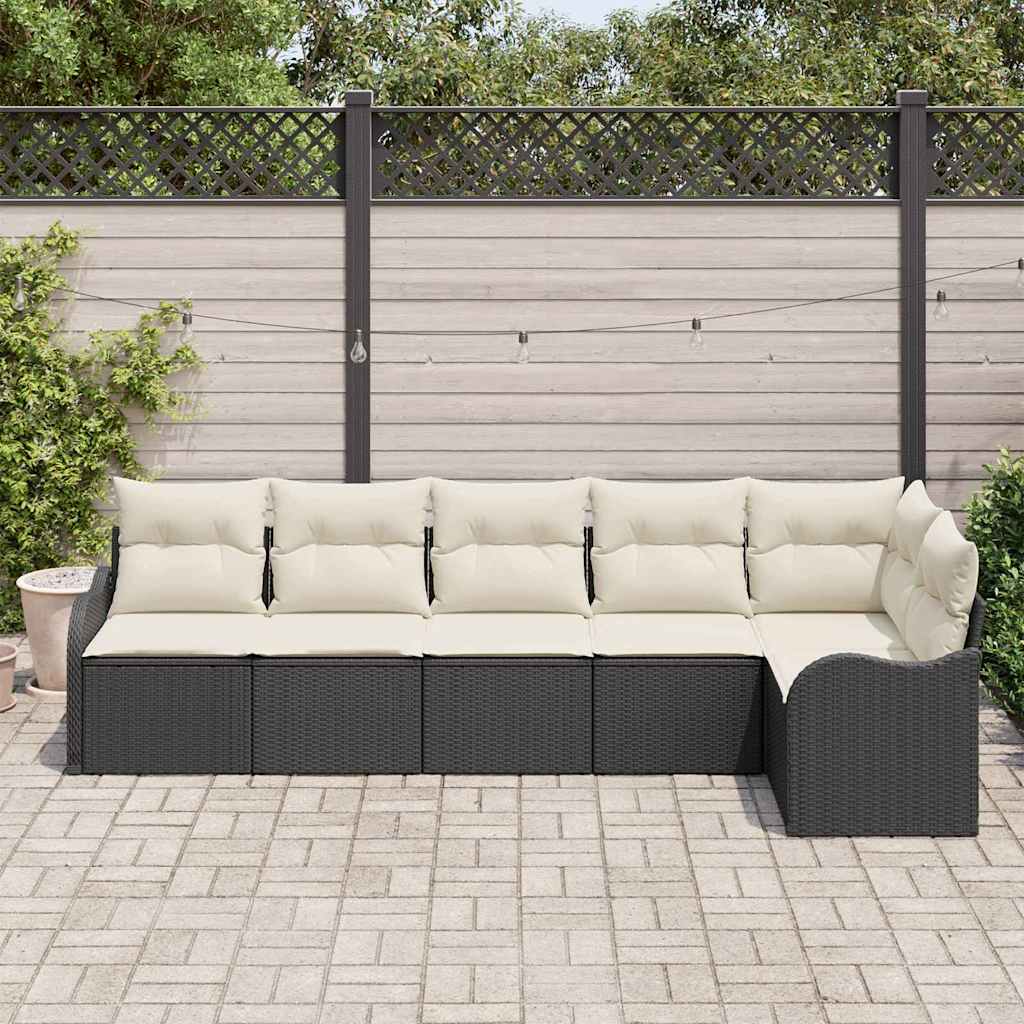 Tuin Sofa Set Met Kussen 6 Pcs Poly Riet