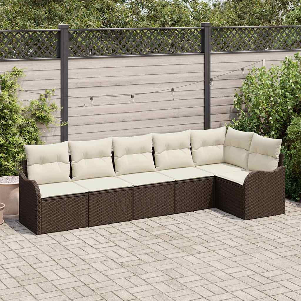 Tuin Sofa Set Met Kussen 6 Pcs Poly Riet