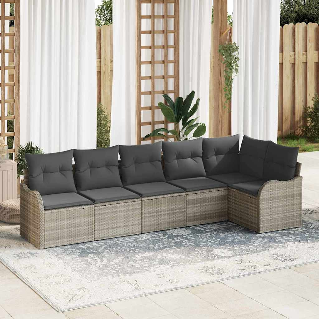 Tuin Sofa Set Met Kussen 6 Pcs Poly Riet