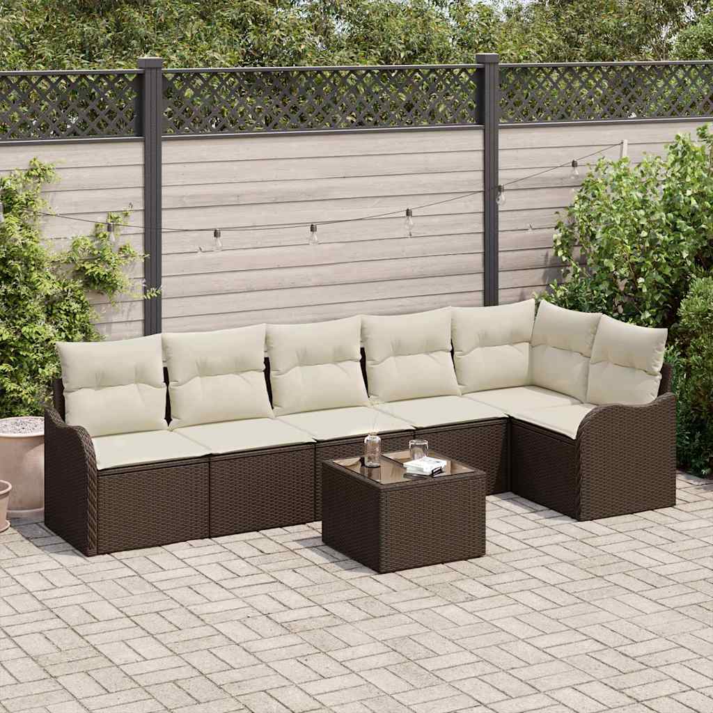 Tuin Sofa Set Met Kussen 6 Pcs Poly Riet
