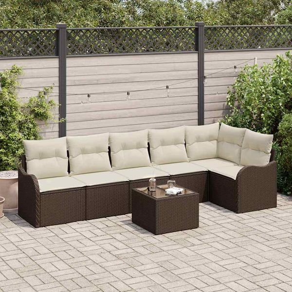 Tuin Sofa Set Met Kussen 6 Pcs Poly Riet
