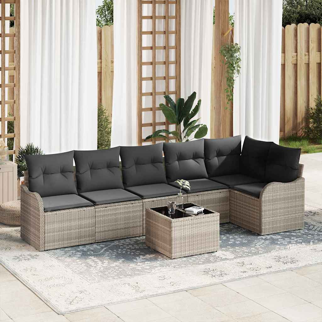 Tuin Sofa Set Met Kussen 6 Pcs Poly Riet