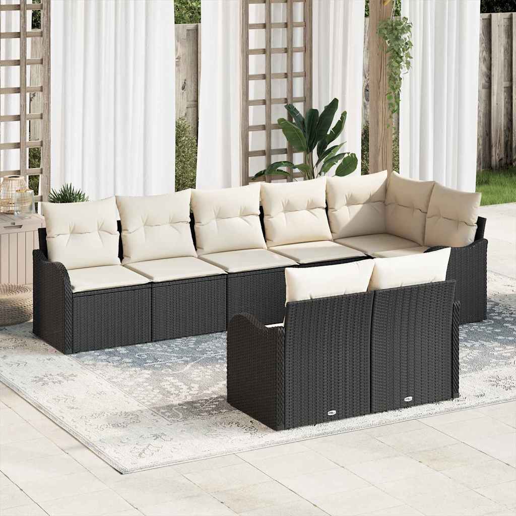 Tuin Sofa Set Met Kussen 8 Pcs Poly Riet