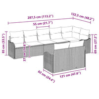 Tuin Sofa Set Met Kussen 8 Pcs Poly Riet