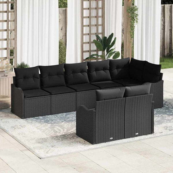 Tuin Sofa Set Met Kussen 8 Pcs Poly Riet