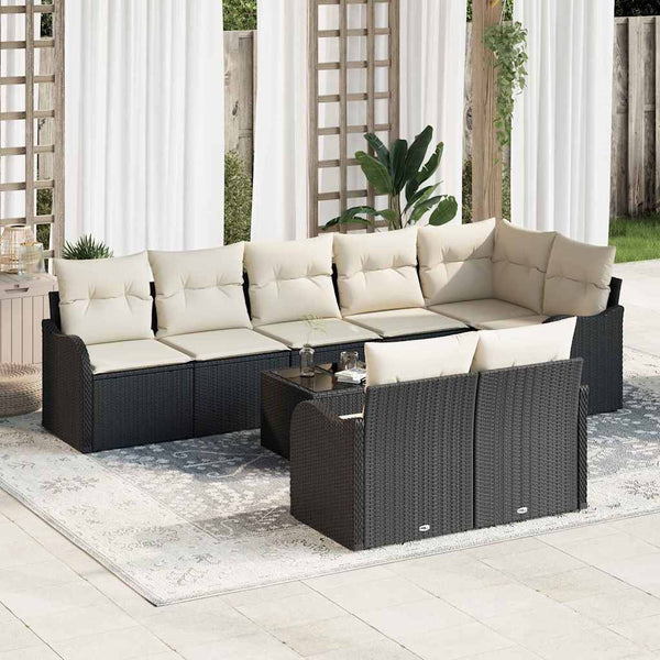Tuin Sofa Set Met Kussen 8 Pcs Poly Riet