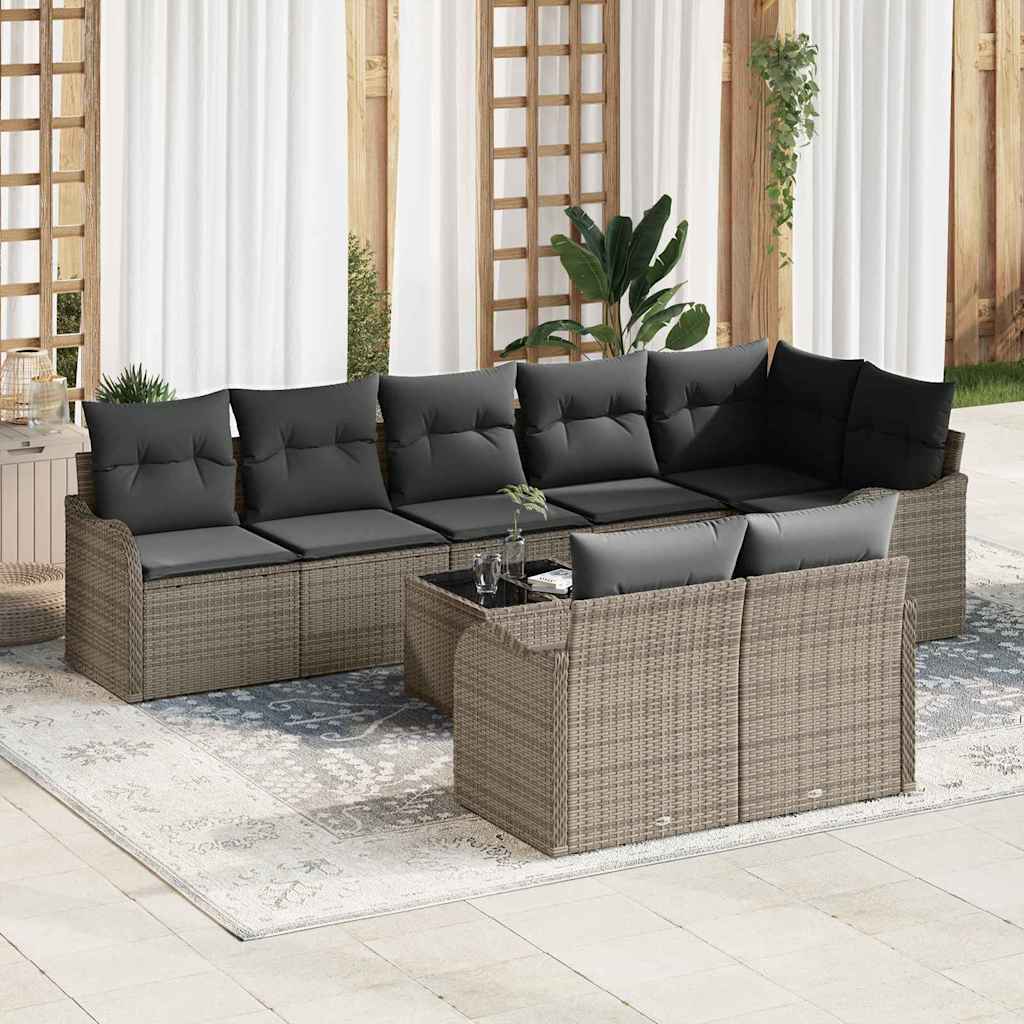 Tuin Sofa Set Met Kussen 8 Pcs Poly Riet