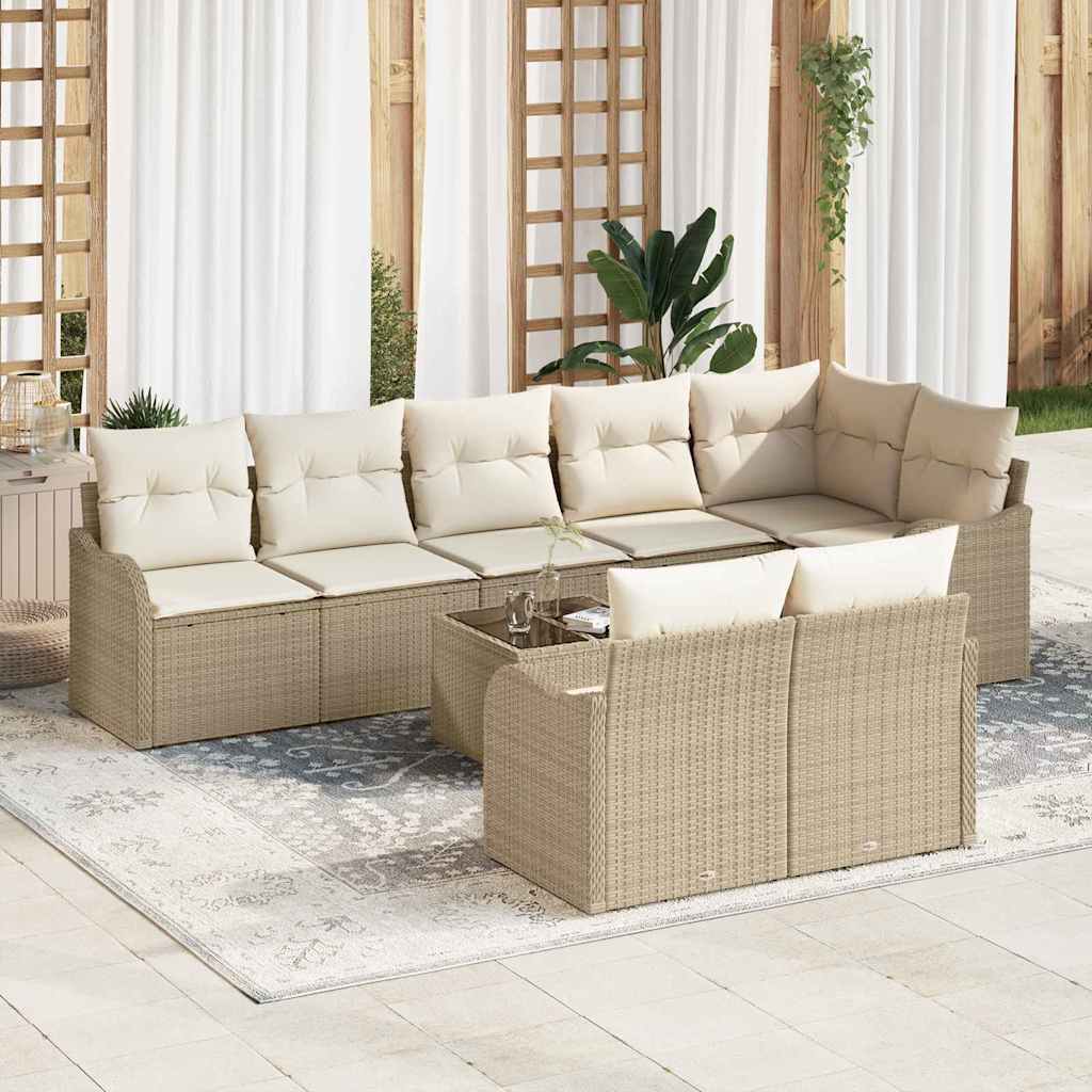 Tuin Sofa Set Met Kussen 8 Pcs Poly Riet