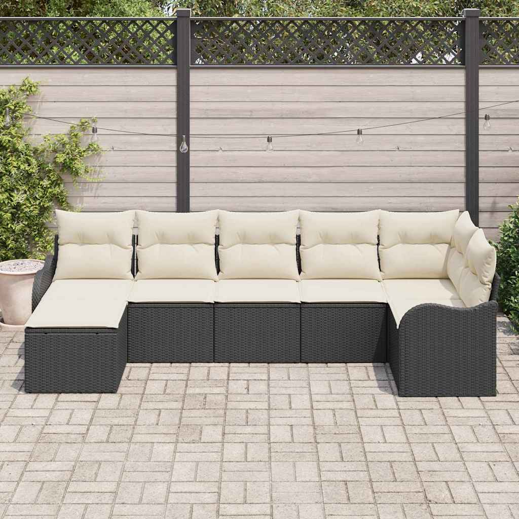 Tuin Sofa Set Met Kussen 7 Pcs Poly Riet