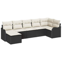 Tuin Sofa Set Met Kussen 7 Pcs Poly Riet