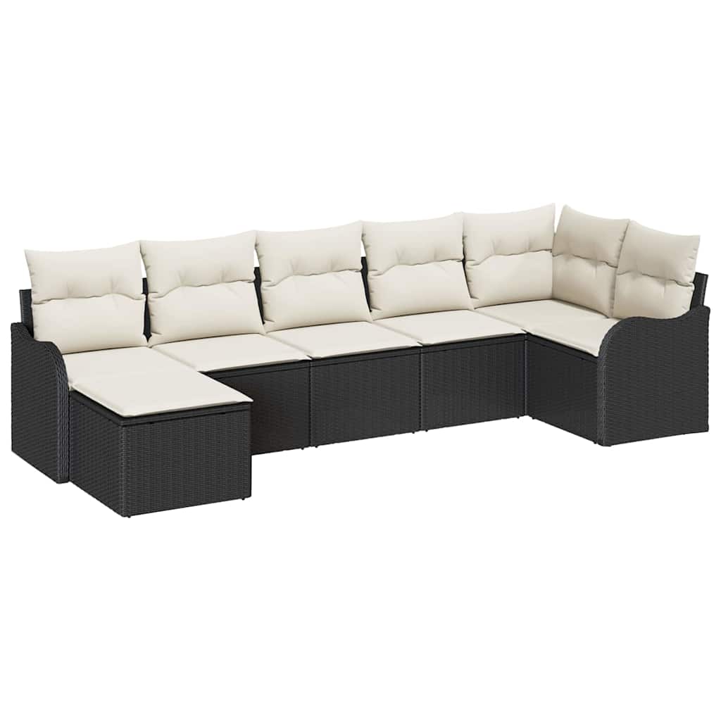 Tuin Sofa Set Met Kussen 7 Pcs Poly Riet