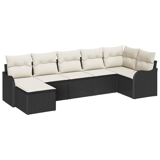 Tuin Sofa Set Met Kussen 7 Pcs Poly Riet