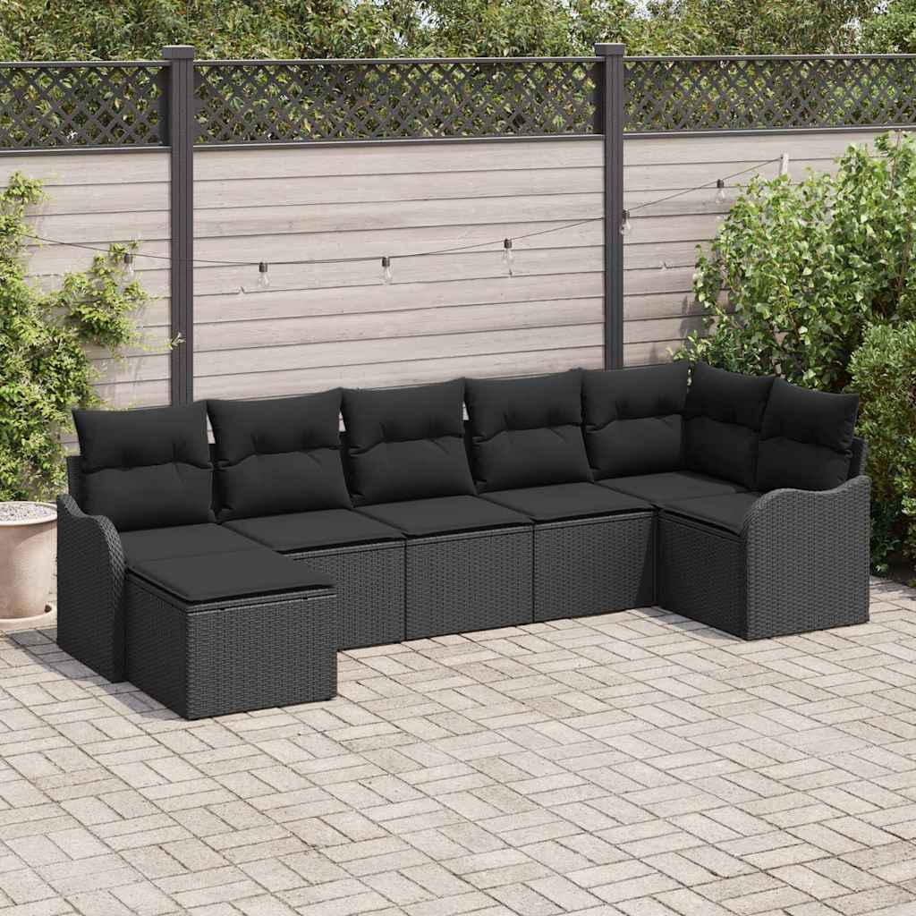 Tuin Sofa Set Met Kussen 7 Pcs Poly Riet