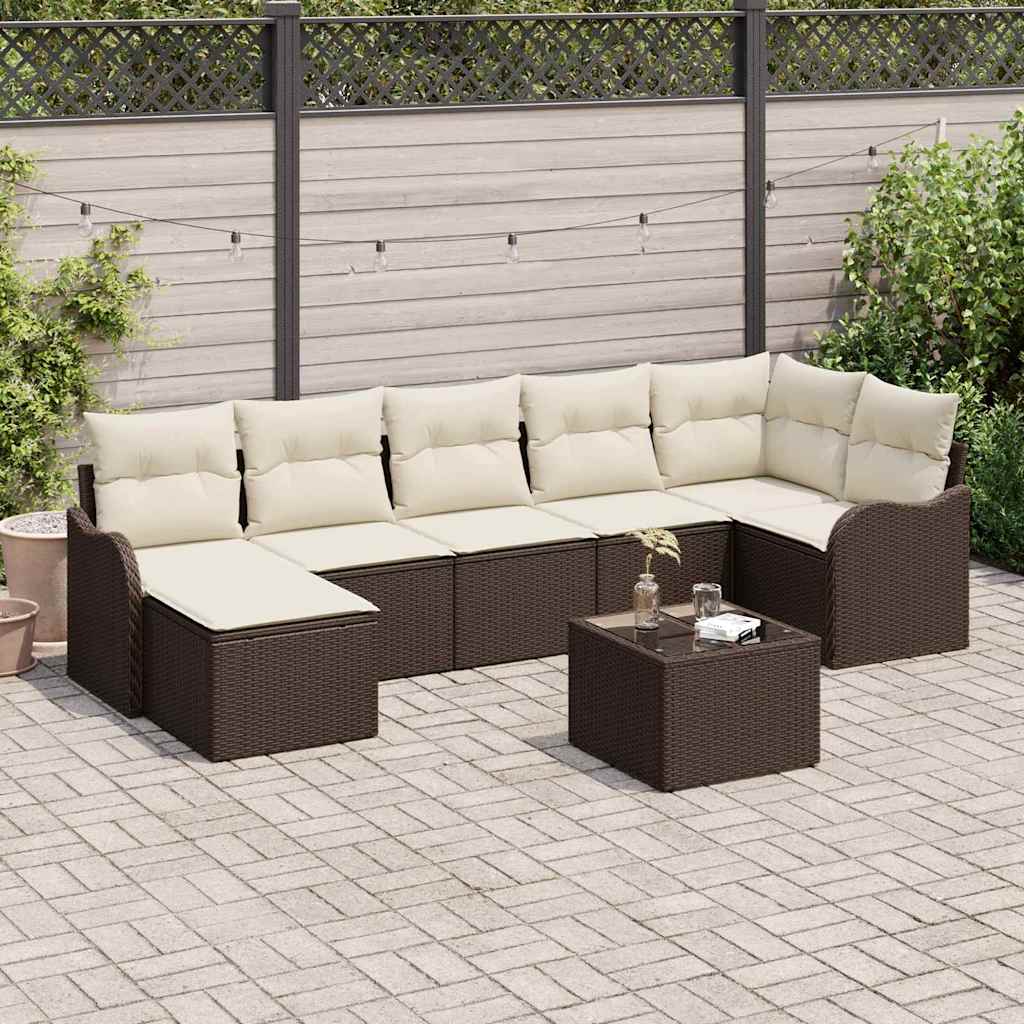 Tuin Sofa Set Met Kussen 7 Pcs Poly Riet