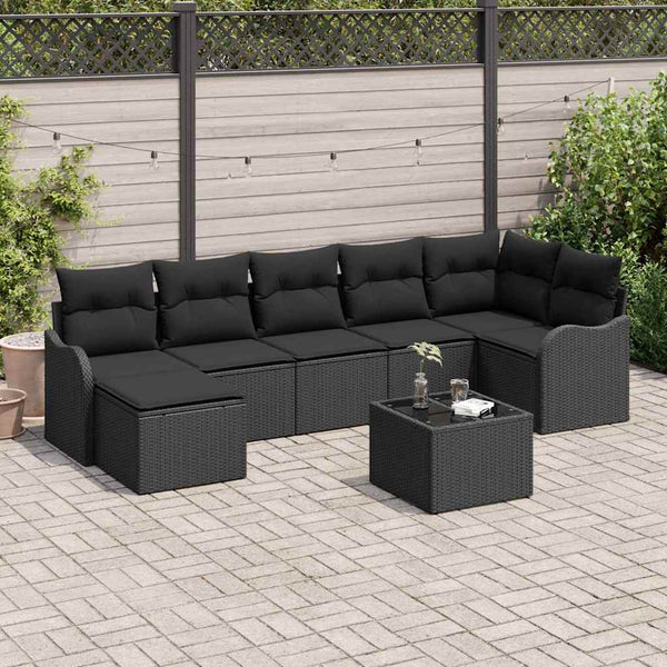 Tuin Sofa Set Met Kussen 7 Pcs Poly Riet