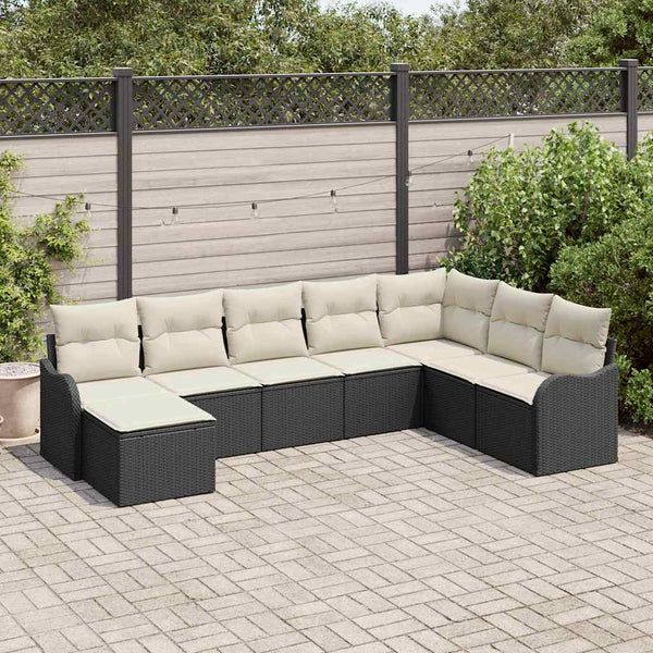 Tuin Sofa Set Met Kussen 8 Pcs Poly Riet