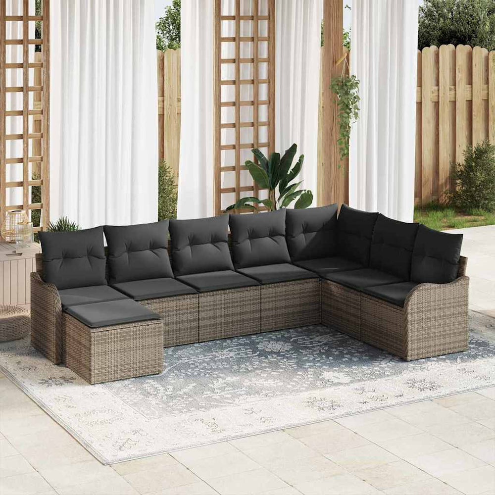 Tuin Sofa Set Met Kussen 8 Pcs Poly Riet