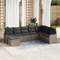 Tuin Sofa Set Met Kussen 8 Pcs Poly Riet