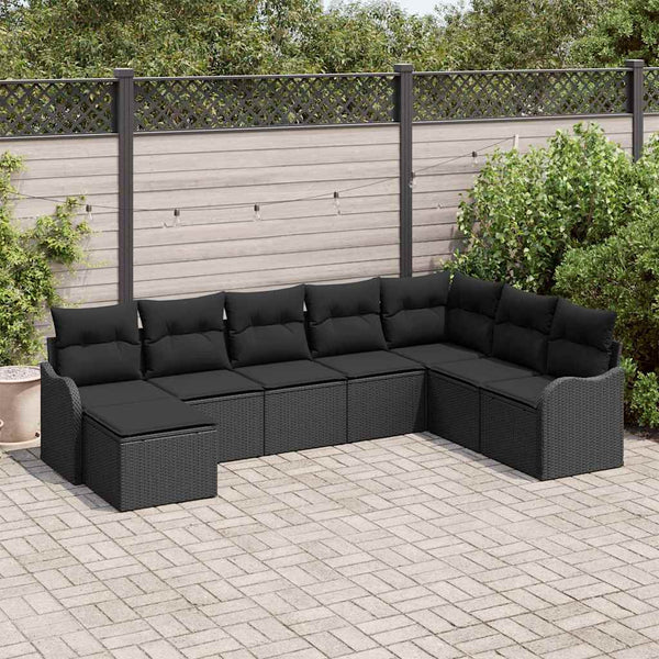 Tuin Sofa Set Met Kussen 8 Pcs Poly Riet