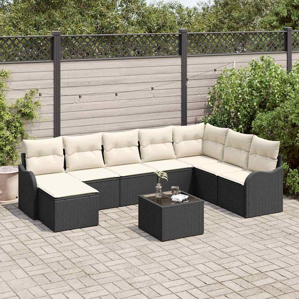 Tuin Sofa Set Met Kussen 8 Pcs Poly Riet