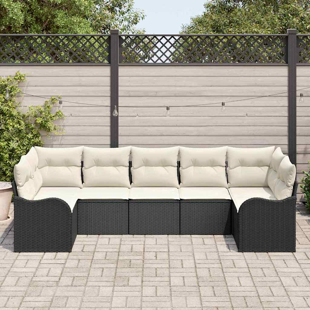 Tuin Sofa Set Met Kussen 7 Pcs Poly Riet
