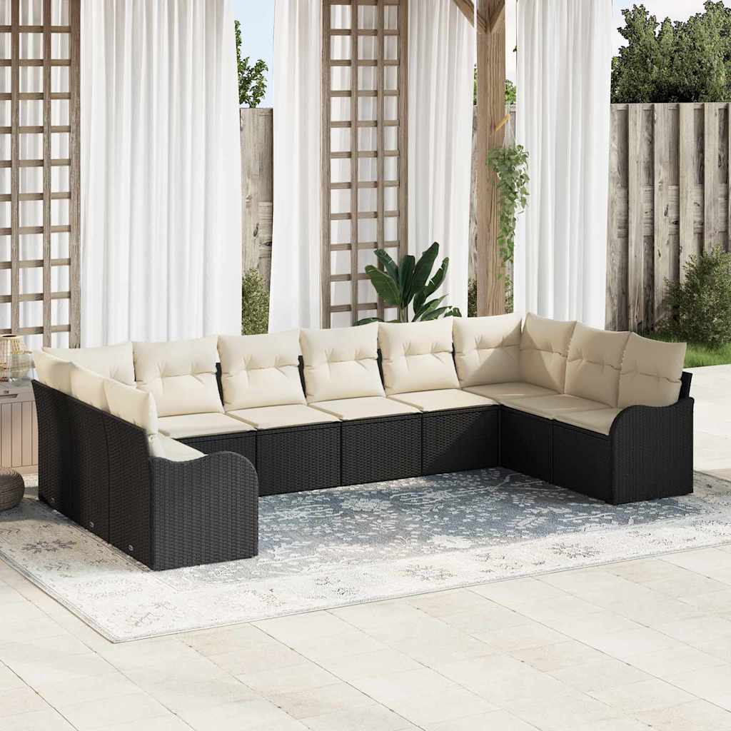 Tuin Sofa Set Met Kussen 10 Pcs Poly Riet