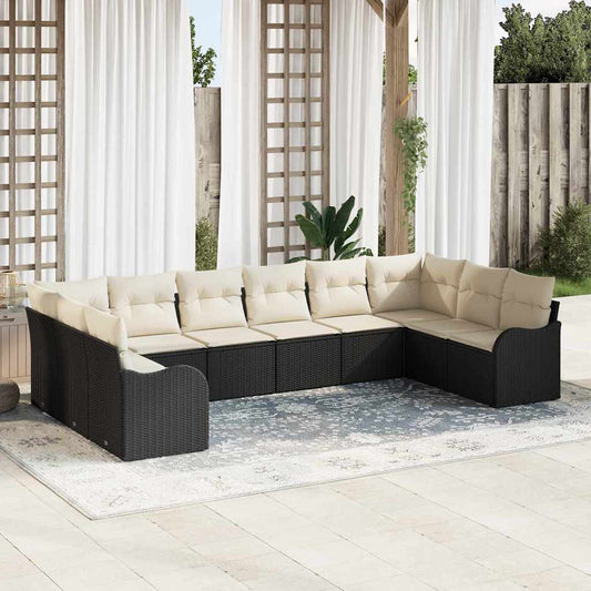 Tuin Sofa Set Met Kussen 10 Pcs Poly Riet