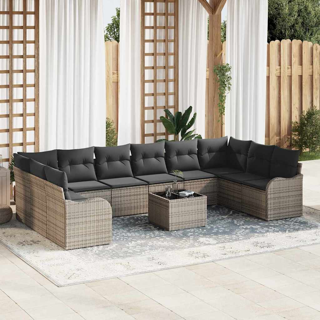 Tuin Sofa Set Met Kussen 10 Pcs Poly Riet