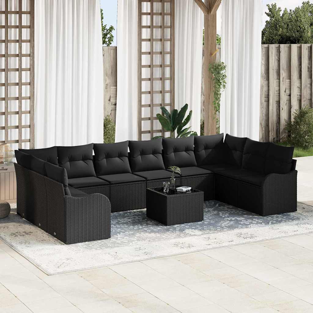 Tuin Sofa Set Met Kussen 10 Pcs Poly Riet