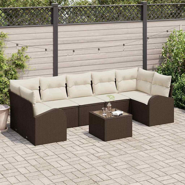 Tuin Sofa Set 8 Pcs 55 X 55 X 37 Cm Poly Rattan