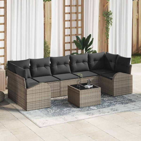 Tuin Sofa Set 8 Pcs 55 X 55 X 37 Cm Poly Rattan
