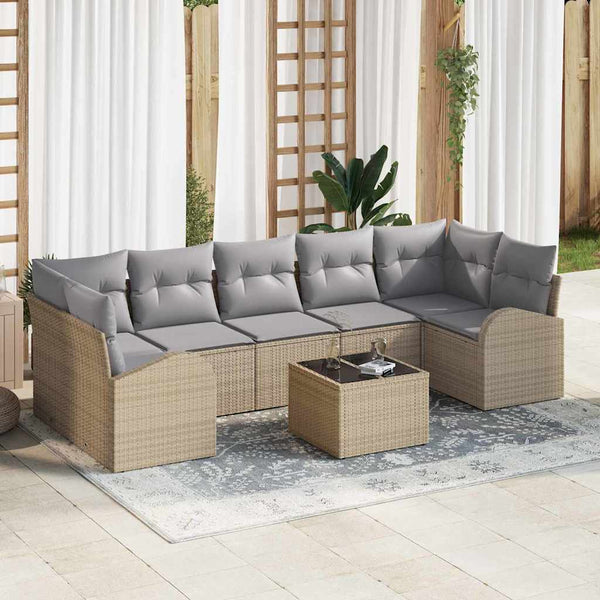 Tuin Sofa Set 8 Pcs 55 X 55 X 37 Cm Poly Rattan